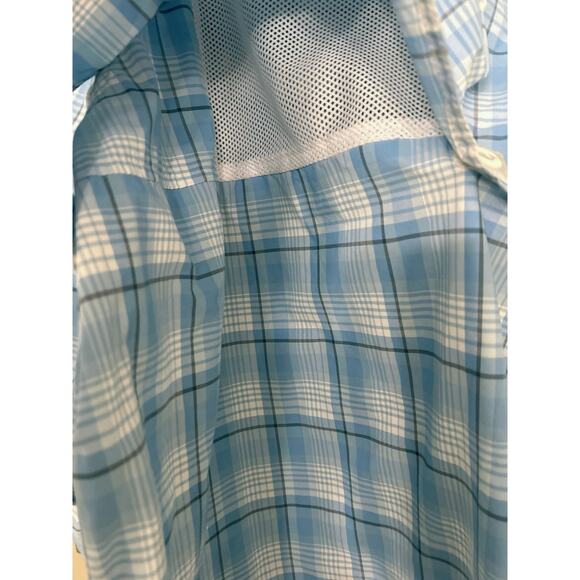 Vineyard Vines Blue Plaid Harbor Button Down Shirt XL Fishing Outdoor - Picture 6 of 13